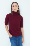 MAGLIA COLLO ALTO BORDEAUX