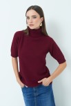 MAGLIA COLLO ALTO BORDEAUX