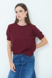 MAGLIA MANICA LORIA BORDEAUX