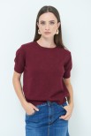 MAGLIA MANICA LORIA BORDEAUX