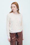 CARDIGAN PARICOLLO MISTO CASHMERE BEIGE