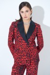 GIACCA LEOPARDATA CON REVER NERO ROSSO