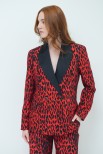 GIACCA LEOPARDATA CON REVER NERO ROSSO