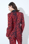 GIACCA LEOPARDATA CON REVER NERO ROSSO