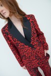 GIACCA LEOPARDATA CON REVER NERO ROSSO