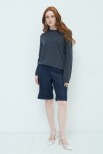 MAGLIA PARICOLLO BASIC MISTO CASHMERE GRIGIO ANTRACITE