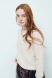 MAGLIA PARICOLLO BASIC MISTO CASHMERE BEIGE