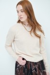 MAGLIA PARICOLLO BASIC MISTO CASHMERE BEIGE