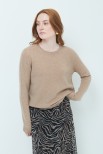 MAGLIA PARICOLLO BASIC MISTO CASHMERE CAMMELLO