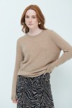 MAGLIA PARICOLLO BASIC MISTO CASHMERE CAMMELLO