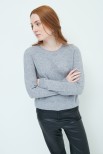 MAGLIA PARICOLLO BASIC MISTO CASHMERE GRIGIO