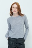 MAGLIA PARICOLLO BASIC MISTO CASHMERE GRIGIO