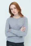 MAGLIA PARICOLLO BASIC MISTO CASHMERE GRIGIO