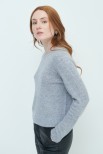 MAGLIA PARICOLLO BASIC MISTO CASHMERE GRIGIO