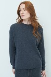 MAGLIA OVER PARICOLLO MISTO CASHMERE GRIGIO ANTRACITE