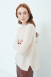 MAGLIA OVER PARICOLLO MISTO CASHMERE BEIGE