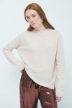 MAGLIA OVER PARICOLLO MISTO CASHMERE BEIGE