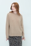 MAGLIA OVER PARICOLLO MISTO CASHMERE CAMMELLO