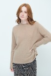 MAGLIA OVER PARICOLLO MISTO CASHMERE CAMMELLO