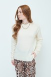 MAGLIA OVER PARICOLLO MISTO CASHMERE CREMA