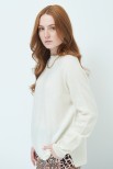 MAGLIA OVER PARICOLLO MISTO CASHMERE CREMA