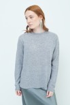 MAGLIA OVER PARICOLLO MISTO CASHMERE GRIGIO