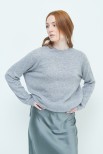 MAGLIA OVER PARICOLLO MISTO CASHMERE GRIGIO