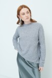 MAGLIA OVER PARICOLLO MISTO CASHMERE GRIGIO