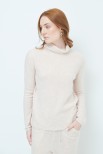 MAGLIA COLLO ALTO MISTO CASHMERE BEIGE