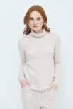 MAGLIA COLLO ALTO MISTO CASHMERE BEIGE