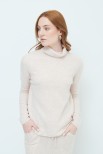 MAGLIA COLLO ALTO MISTO CASHMERE BEIGE