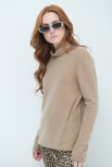 MAGLIA COLLO ALTO MISTO CASHMERE CAMMELLO