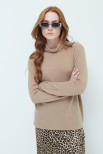 MAGLIA COLLO ALTO MISTO CASHMERE CAMMELLO