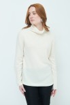 MAGLIA COLLO ALTO MISTO CASHMERE CREMA