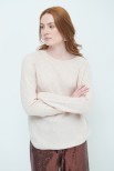 MAGLIA PARICOLLO CON COSTINA MISTO CASHMERE BEIGE