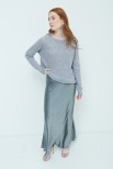 MAGLIA PARICOLLO CON COSTINA MISTO CASHMERE GRIGIO