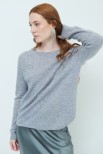 MAGLIA PARICOLLO CON COSTINA MISTO CASHMERE GRIGIO