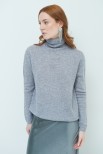 MAGLIA OVER COLLO ALTO MISTO CASHMERE GRIGIO