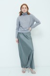 MAGLIA OVER COLLO ALTO MISTO CASHMERE GRIGIO