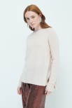 MAXI MAGLIA MISTO CASHMERE BEIGE