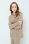 MAXI MAGLIA MISTO CASHMERE CAMMELLO