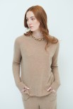 MAXI MAGLIA MISTO CASHMERE CAMMELLO