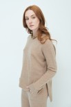 MAXI MAGLIA MISTO CASHMERE CAMMELLO