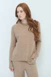 MAXI MAGLIA MISTO CASHMERE CAMMELLO