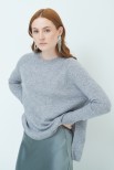 MAXI MAGLIA MISTO CASHMERE GRIGIO