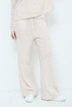 PANTALONE AMPIO CON TASCHE MISTO CASHMERE BEIGE