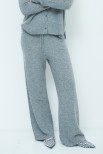 PANTALONE AMPIO CON TASCHE MISTO CASHMERE GRIGIO