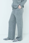 PANTALONE AMPIO CON TASCHE MISTO CASHMERE GRIGIO