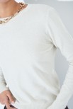 MAGLIA PARICOLLO LUREX BEIGE