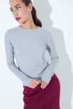 MAGLIA PARICOLLO LUREX GRIGIO